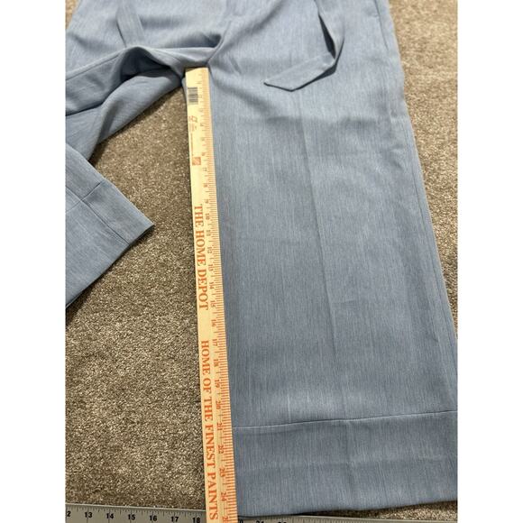 NEW BANANA REPUBLIC Women’s 14 light blue Blake Wide Leg Cropped Pants - Picture 4 of 8